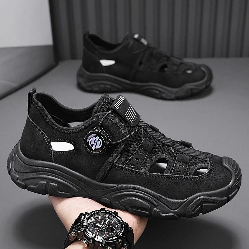 Fashion Men's Summer Breathable Outdoor Sports Shoes Hollow Out Casual Water-Proof Sandals Comfortable Beach Shoes Zapatos Para Hombre