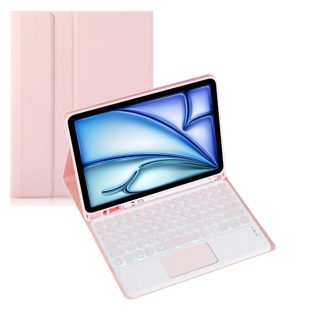 Circular Keyboard Case & Mouse for Samsung Galaxy Tab A8 10.5inch Tablet Spanish/Japanese/Hebrew/Arabic/Ltalian Keyboard Cover