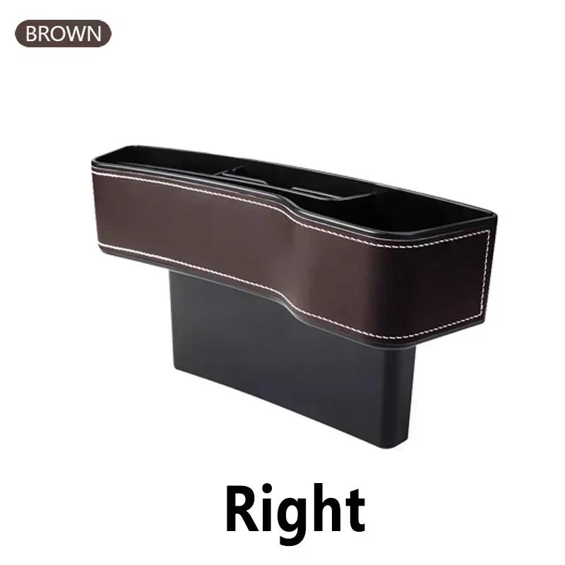DAIFFT1 Car Seat Gap Filler Manager Leather Multifunctional Car Seat Gap Storage Box Badge For Jeep Grand Cherokee Commander Renegad