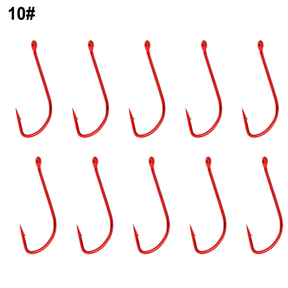 Red 10 Pcs/bag Hooks 11#/12#/13#/14# 6#/7#/8#/9#/10#
