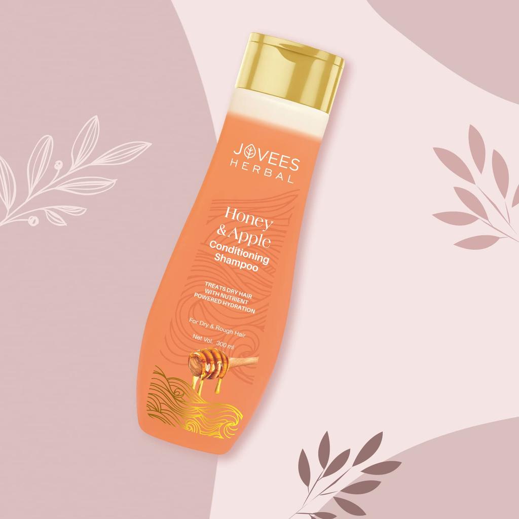 Jovees Herbal Honey & Apple Conditioning Shampoo 150ml For Dry Rough Hair Frizz Control Shine Boost