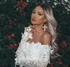 Women's Hip Dress One Shoulder Lace Long Sleeve Midi Dress Party Wear Fashion Women Clothing