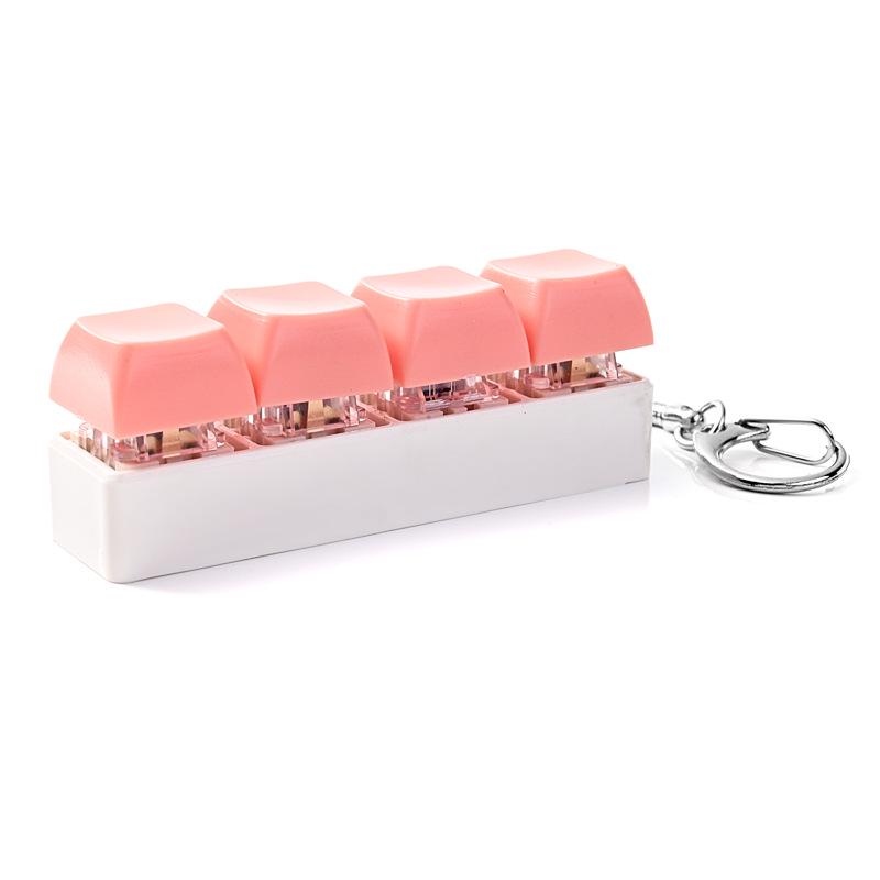 Stress Relief Keychain: Creative Squeeze Button Toy & Fun Gadget Pendant