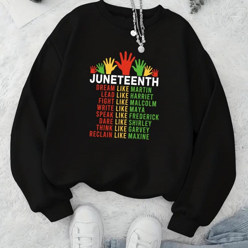 Women s Casual Printed Crew Neck Sweatshirt, Breathable Fabric & Versatile, Daily Errands & Gatherings XXL чёрный