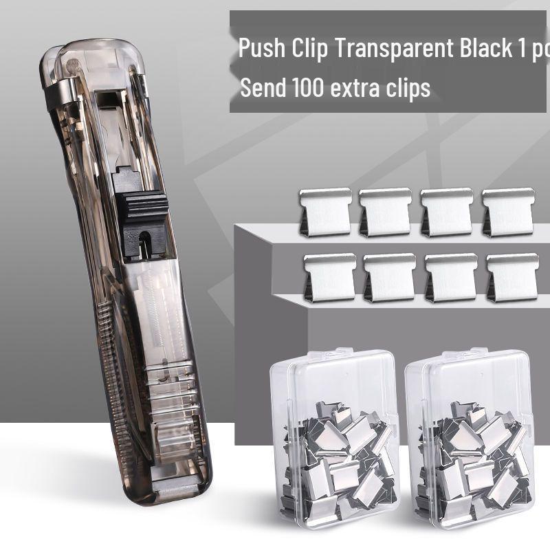 Push Clip Folder: Stationery Test Paper, Student Clip, Office File Binder, Book Fixer.