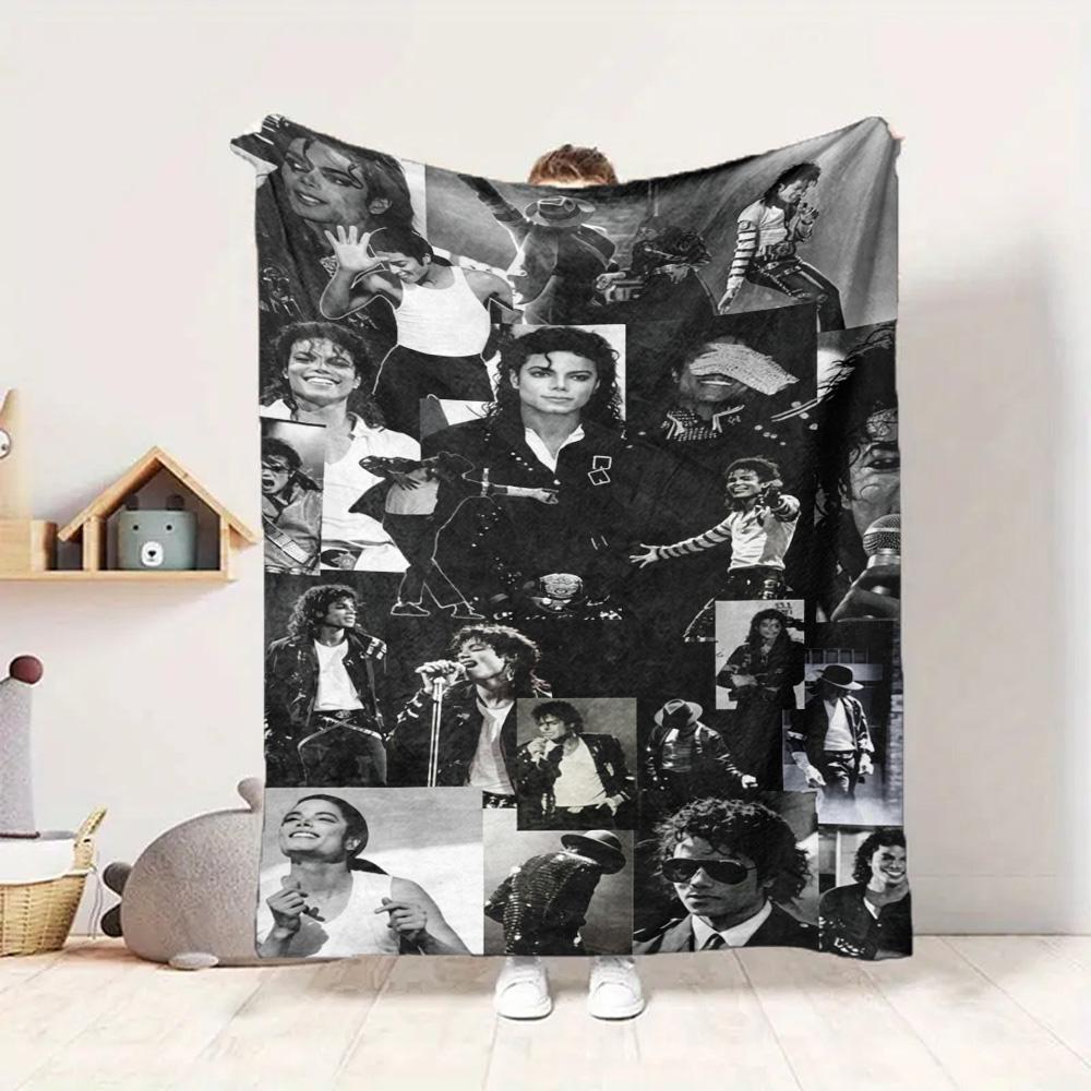 Michael Jackson Flannel Blanket Throw Blanket Soft Warm Sofa Bed Camping Home Decor Unique Christmas Gift C9211913