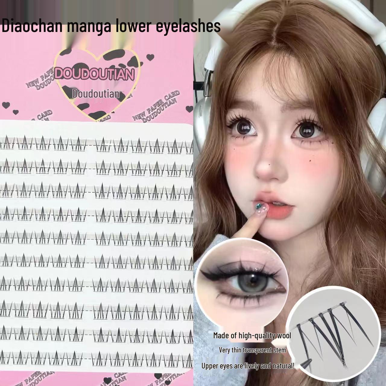 

Doudou Sweet Diaochan Natural-Look Comic Pointed False Eyelashes for Beginners