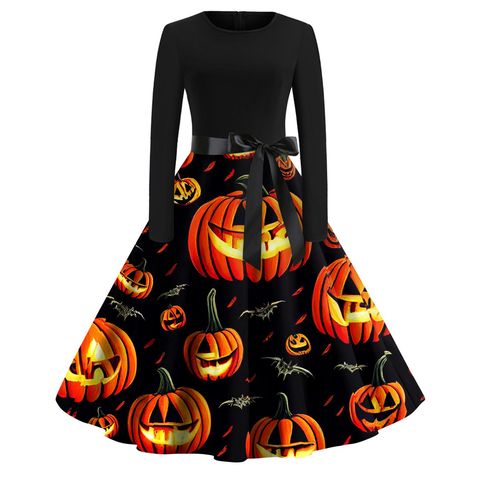 Женское винтажное классическое платье с вырезом на талии и галстуком-бабочкой с длинными — фото 3