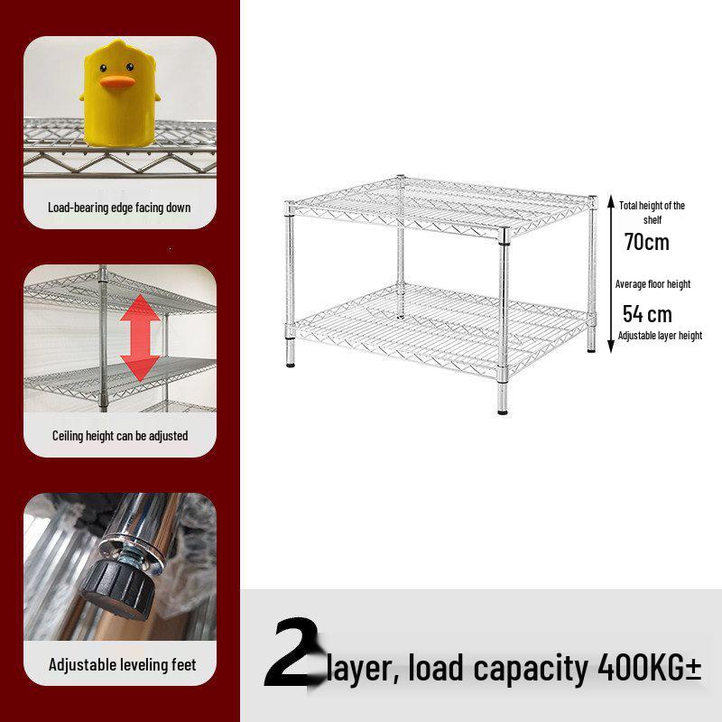 Movable Stainless Steel Storage Rack for Home and Workshop