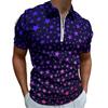 Modern Short Sleeve Striped Polo Shirt, Casual & Versatile for Daily Wear