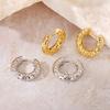 2025 Exaggerated Titanium Steel Round Hoop Earrings for Women - Light Luxury High-End Feel