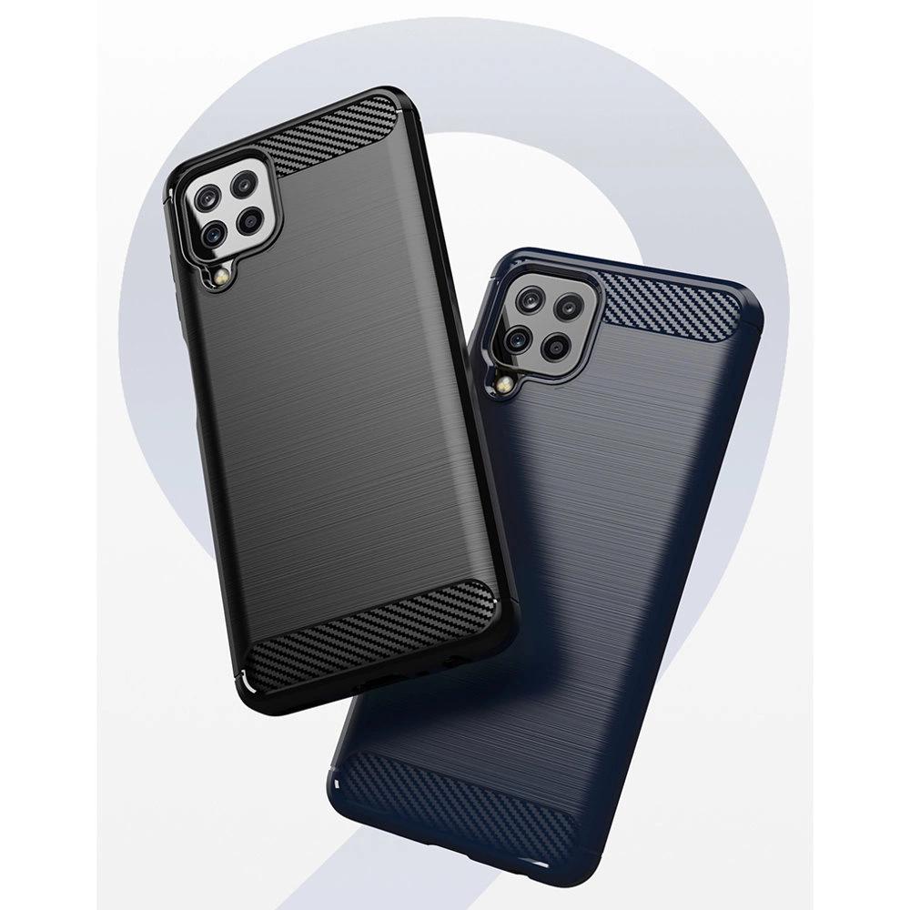 Carbon Case Flexible Case Cover Samsung Galaxy A22 4G Black