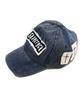 SK8ER ROCK Patchwork Pigmentwashing Ball Cap ((Navy))