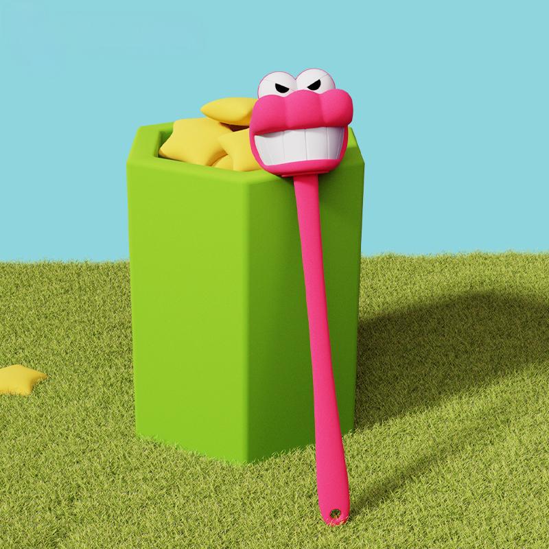 Crayon Shin-chan Cartoon Silicone Massage Hammer with Extended Handle for Relaxation and Decompression