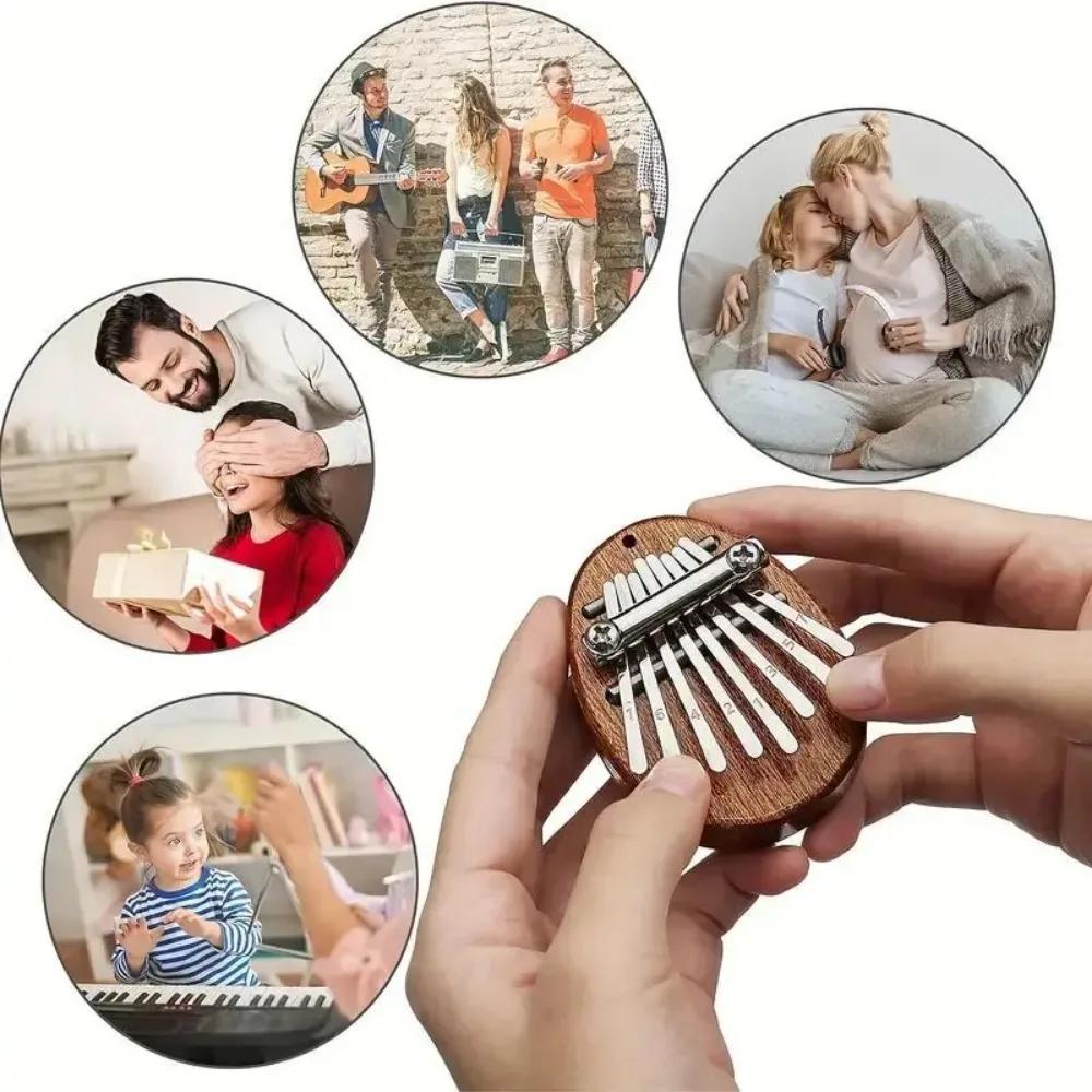 Gifts Music Box 8 Keys Mini Wooden Kalimba Finger Thumb Piano Musical Boxes Gift for Girlfriend Totoro Birthday