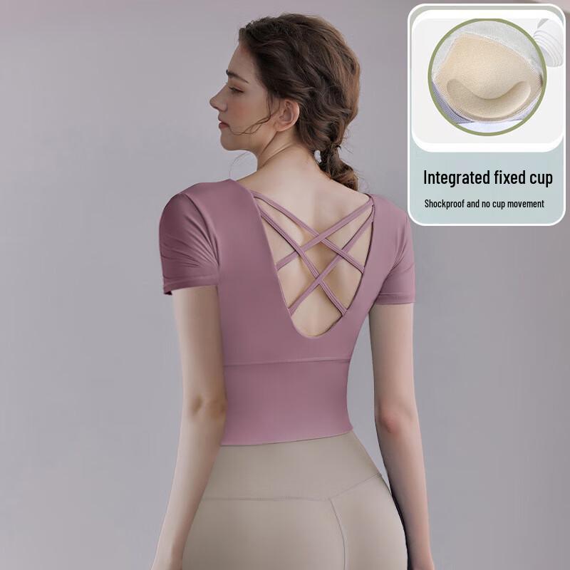 OEING Women s Short Sleeve Yoga & Fitness Top M