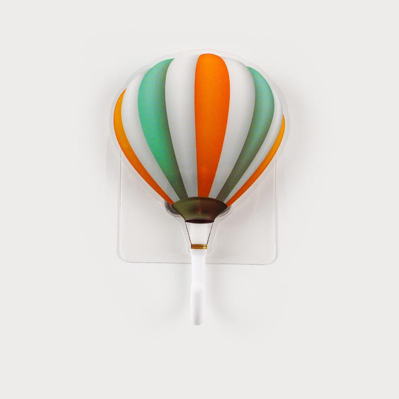 Creative hot air balloon hook PVC silicone stainless steel seamless adhesive hook living room bathroom door rear cabinet door upgrade
