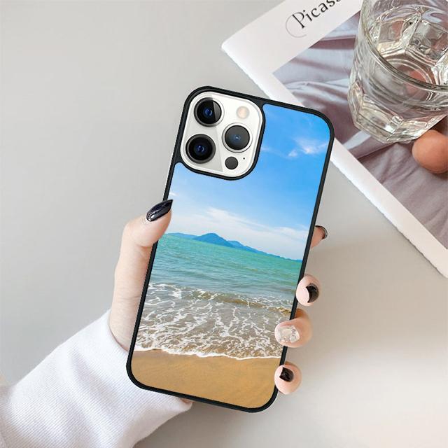 Summer Beach Ocean Waves Phone Case For iPhone 17 Air 16 pro max 15 14 plus 12 13 Soft Bumper Shell Cover coque