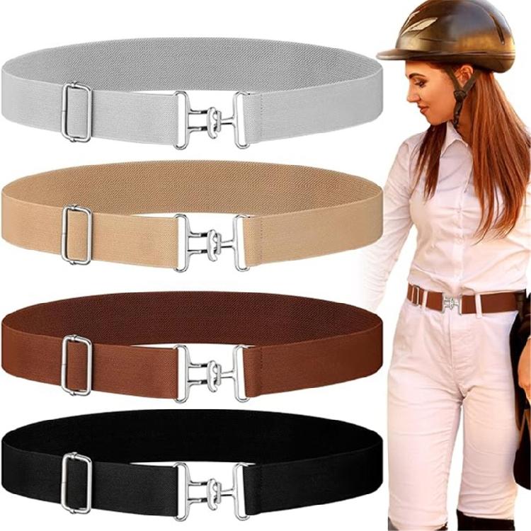 Adjustable Elastic Equestrian Belt Shark Buckle For Men And Women Waiststrap Great For Riding Wear And Daily Fashion