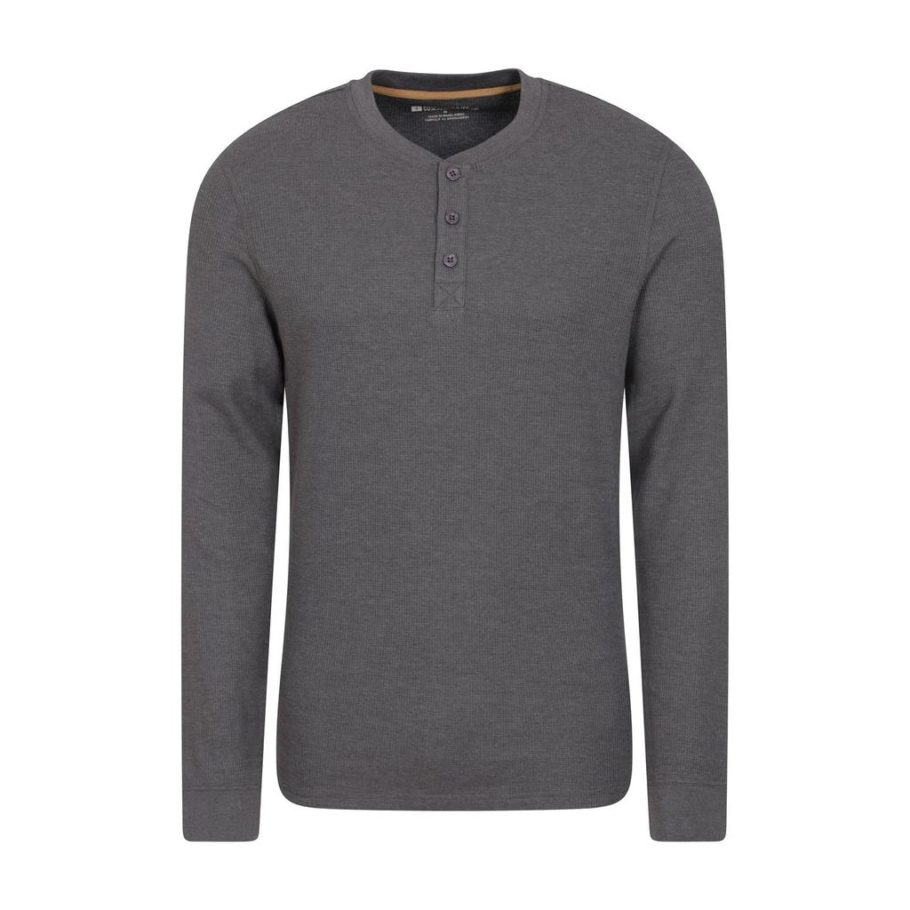 Mountain Warehouse Mens Selby Waffle Henley T-Shirt
