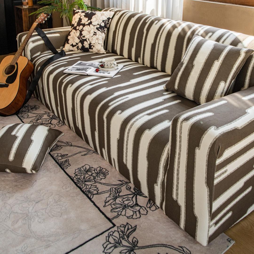 

1 шт. Эластичный утолщенный флисовый чехол на диван с цветочным принтом, полная защита, включает 1 шт. наволочку(Без внутреннего стержня), Эластичный и Уютный 1 Seater