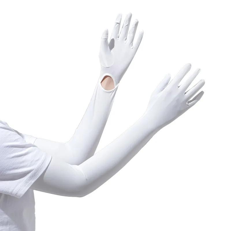 Sonnenschutzhandschuhe Damen UV-beständig Eisärmel EisSeide Handschuhe Radfahren Dünn Outdoor Fahren mit Touchscreen