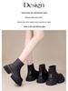 Women's 2025 Autumn/Winter British Style Thick-Soled Platform Chelsea Boots – Height-Increasing & Slimming Retro Short Boots