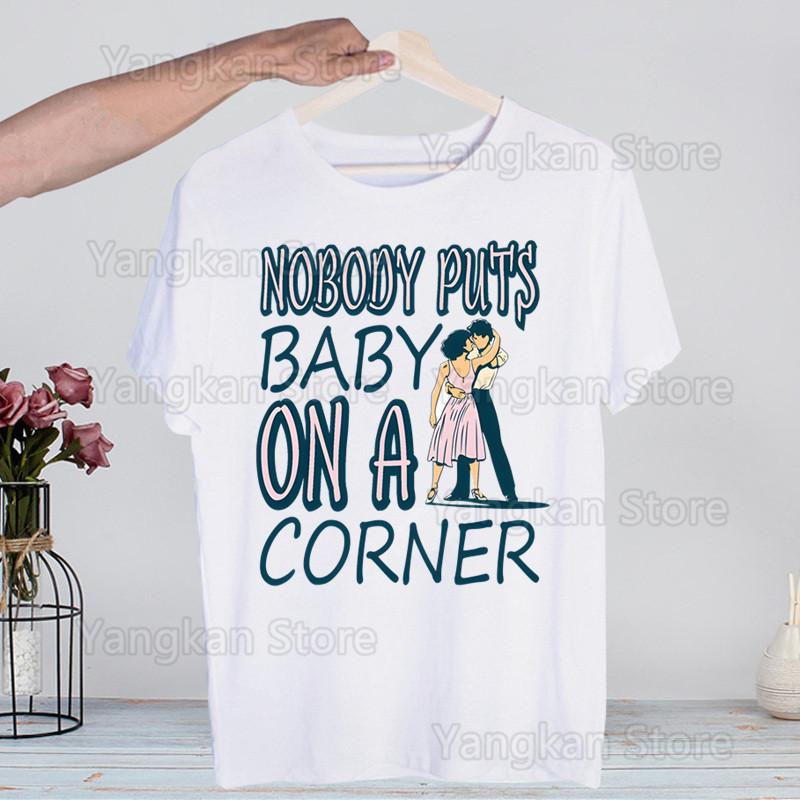 Dirty Dancing Movie Harajuku T Shirt Men Retro Washed Tops Tees Harajuku Tshirt Streetwear Hip Hop Male T-shirts