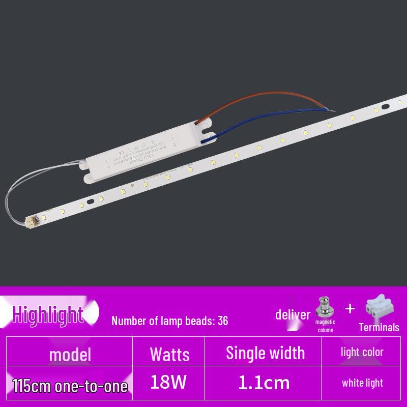 1.2m LED Lamp Strip Aluminum Substrate, 1.1m Office Light Replacement, Super Bright Source Accessories