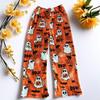 Halloween Women's Fleece-Lined Flannel Pajama Pants for Autumn/Winter – Warm & Casual