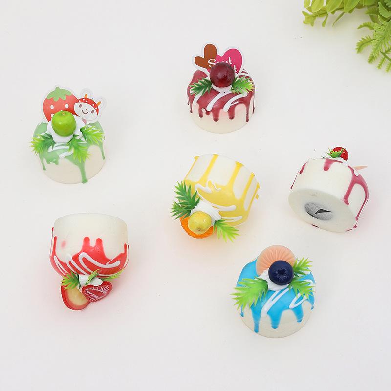 Creative Fruit Cake Model Refrigerator Magnet and European Mousse Cake Display Ornament