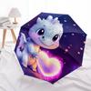 Dragon Pattern, Automatic Folding Umbrella, Portable and Foldable Design, 8 Ribs, a Christmas or Birthday Gift.