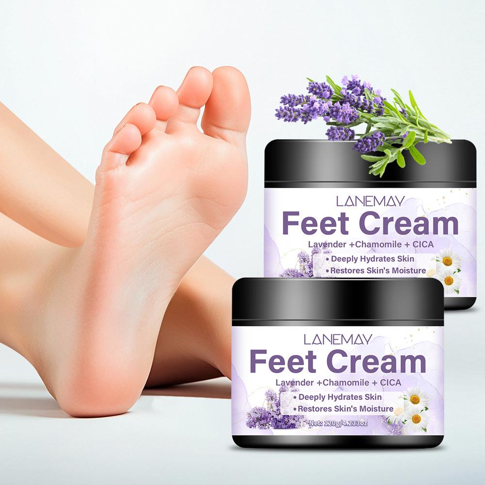 

Feet Cream-Lavender+Chanmomile+CICA-Deeply Hydrates The Skin-Restores Skin s Moisture-For Dry And Cracked Feet, 120g
