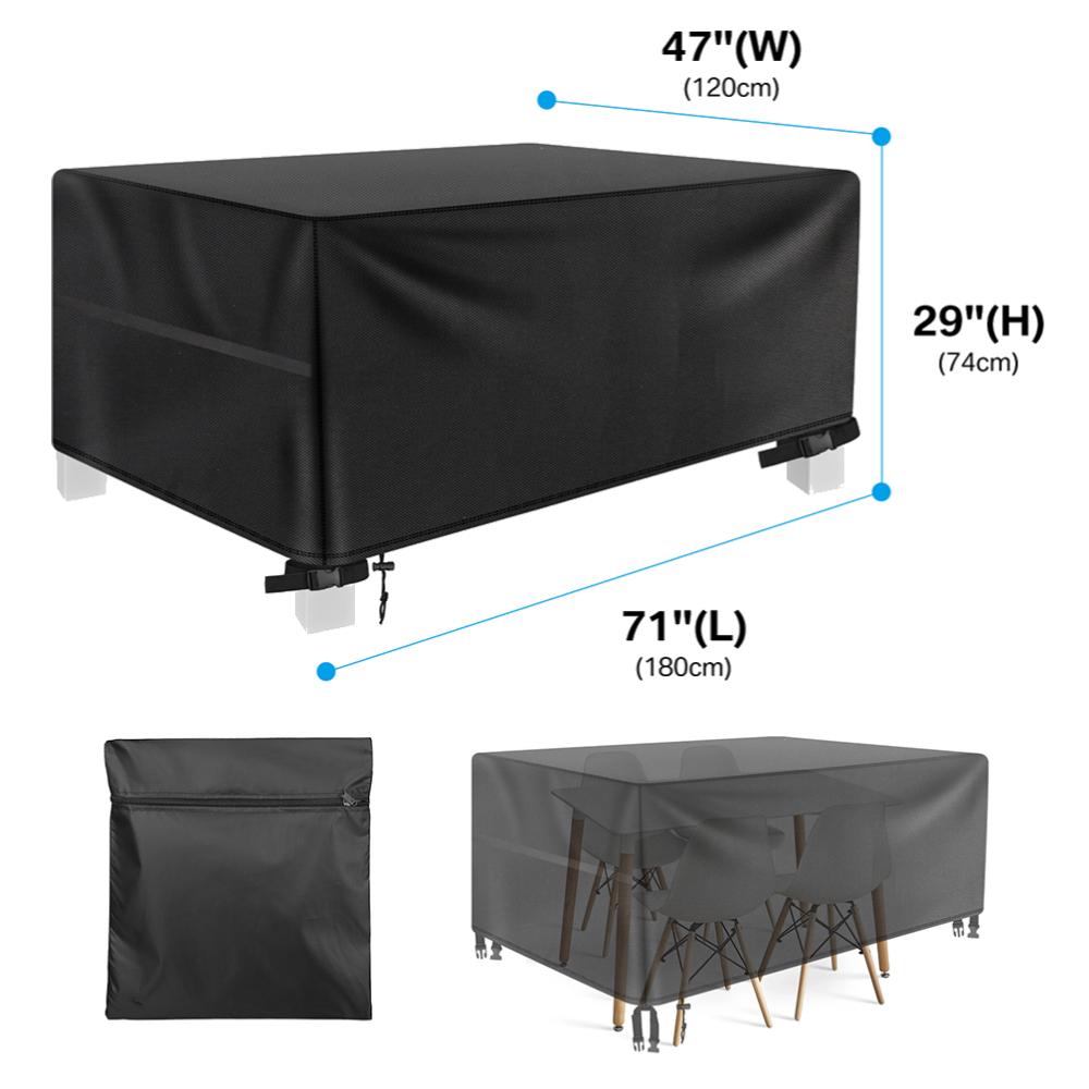 Garden Furniture Cover Waterproof Windproof Anti-UV Heavy Duty Rip Proof 111D Oxford Patio Table Chair Sofa Furniture Protector