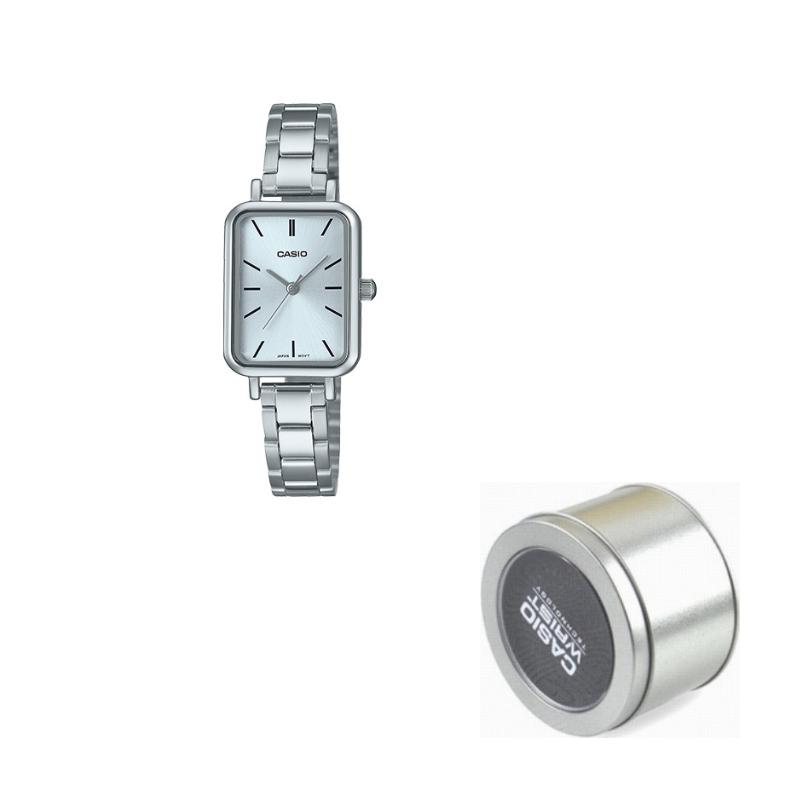 CASIO Analog LTP V009D 2E LTP-V009D-2E Silver Dial