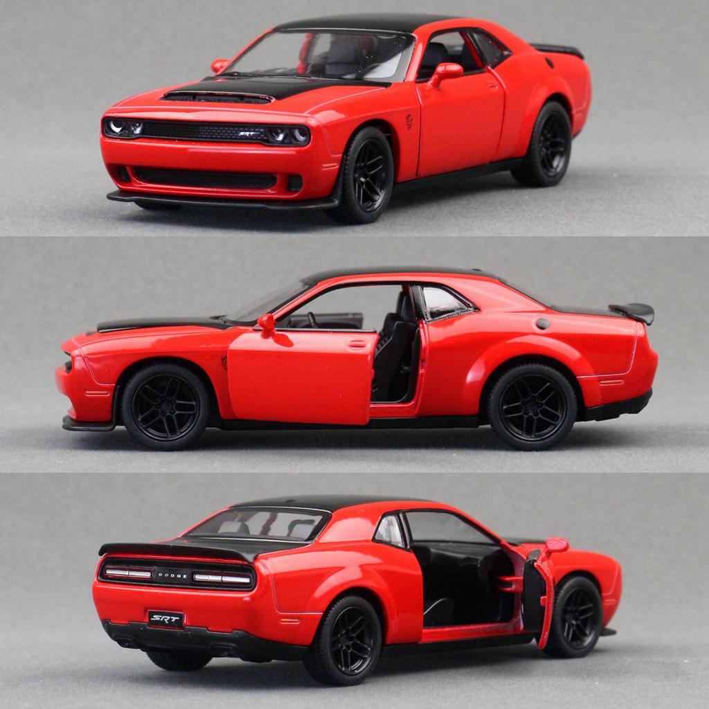 1/40 Dodge Challenger SRT Demon 170 Alloy Diecast Metal Scale Model Car Miniature Car Model Static Collection Kid Toy Car Vehicles