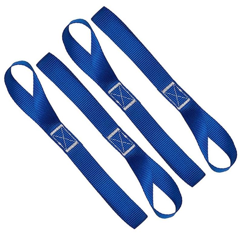 

4pcs Mutipurpose Tie Down Luggage Straps for Securing ATV Motorcycles Garden Equipment 12inch Soft Loop Tie Down Straps синий