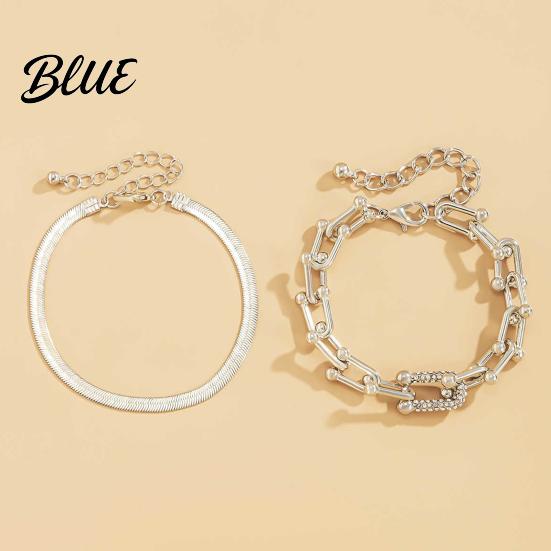 Bracciale in Metallo a Forma di U Braccialetti Rigidi per Donne Punk Osso di Serpente
