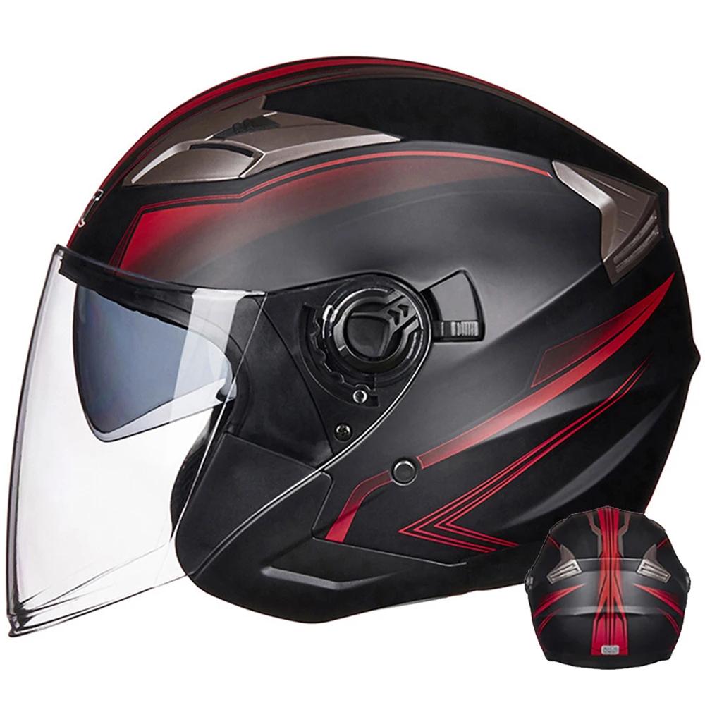Kask Motocyklowy Kask Wyścigowy Off-Road Półtwarzowy Fajny Casco Moto Kask Street Fashion dla Mężczyzn Kobiet Cztery Pory Roku