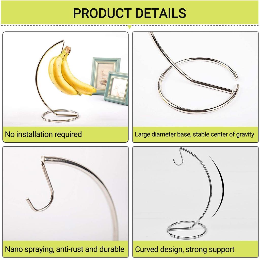 Banana Holder Stand Keep Banana Fresh Modern Rack Hanger Tree Stand Hook for Kitchen Countertop Cute Kitchen Gadget