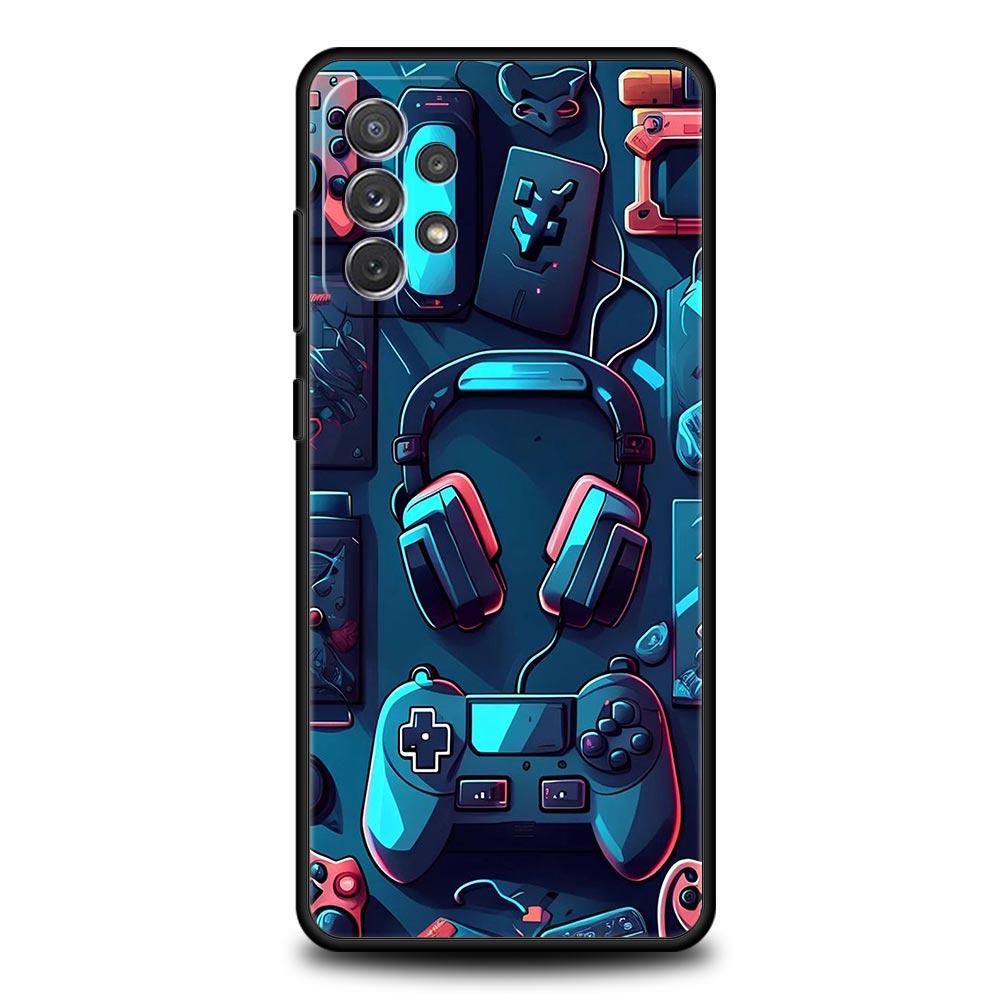 

Game Controller Graphic Phone Case for Samsung Galaxy A55 A35 A15 A14 A13 A25 A54 A51 A71 A72 A73 A32 A52 A41 5G Soft TPU Shell Samsung A13