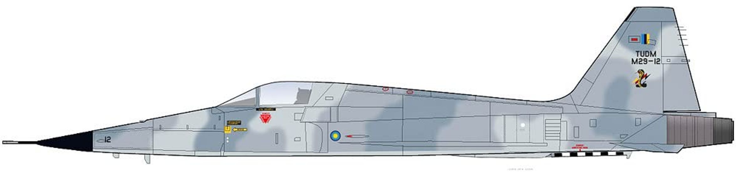 

HOBBY MASTER Tiger 2 Malaysian Air Force 11th Squadron Completed Product 1/72 F-5E