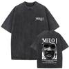 Gewaschenes Vintage Rapper Milo J La Vida Era Mas Corta Album Grafik T-Shirt Unisex Damen Hip Hop Mode Popmusik T-Shirts Streetwear