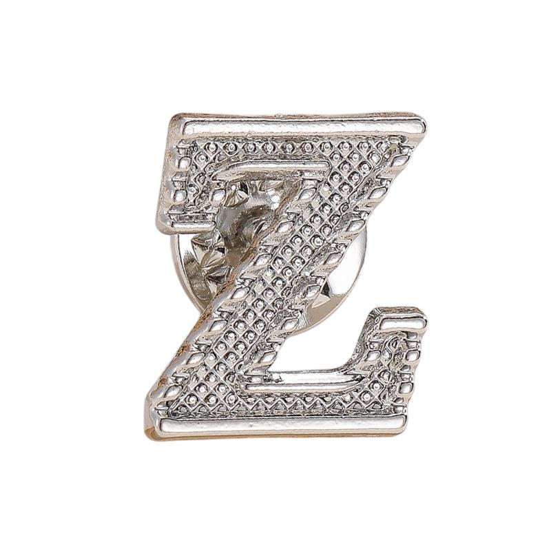 A-Z Letter Initial Lapel Pin Brooches Vintage Coat Suit Shirt Badge Party Office Brooch Pins Gifts For Men And Women Accessories
