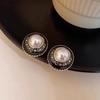 Korean Retro Pearl Earrings with S925 Sterling Silver Needle - Light Luxury High-End Studs for Women