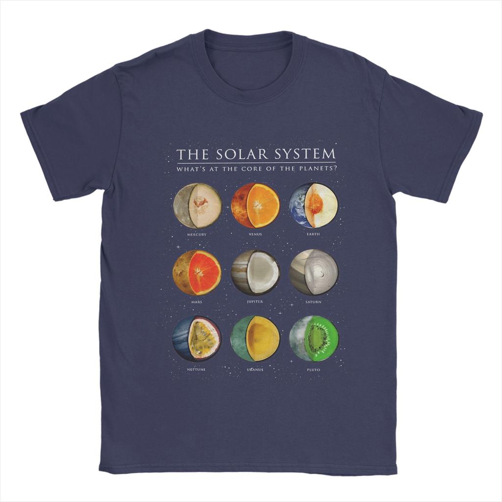 The Solar System T Shirt Summer  Leisure TShirts Man Cotton Crew Neck Oversized Tees ShortSleeved Y2K Funny Tops