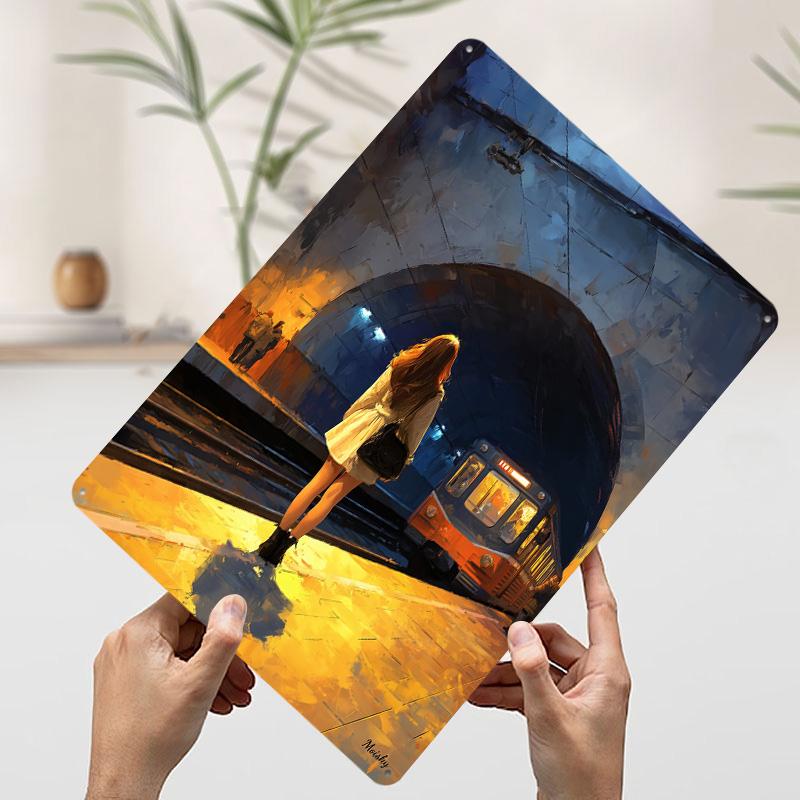 Underground Glow Impressionist Printed Poster Customized Retro Wall Art Vintage Metal Tin Signs for Home Gamer Room Decoration