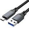 USB3.2 Typ A auf USB C Gen2 10Gbps Kabel Datenübertragung SSD Festplatte NVMe Kabel 3A 60W Schnellladung für iPhone 15 16 Samsung
