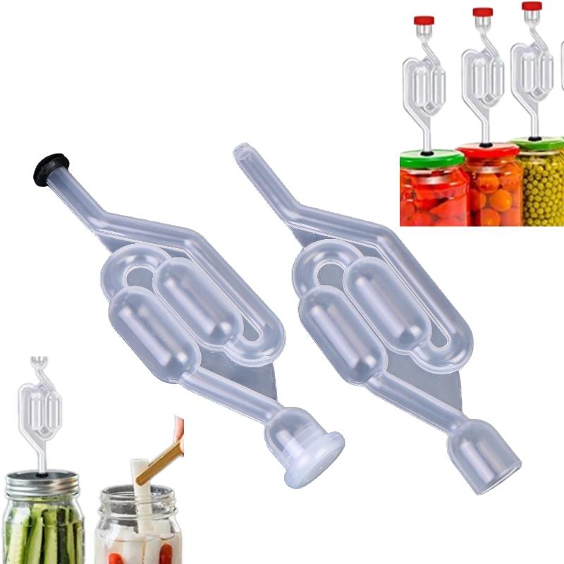2/4Pcs Homebrew Bubble Airlock Carboys Stopper & Fermenter Seal Valve With Food Grade Grommets S-Shape Airlocks