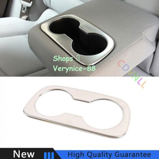 For Chevrolet Malibu 2016-21 Silver Steel Car Middle Console Drinking Glass Trim